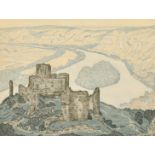 Philip G. Needell (1886-1974) 'Chateau Gaillard', signed and inscribed in pencil, 9.25" x 11.75".