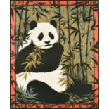 After Felice Regan, A colour lithograph poster of a Panda, 30" x 24.5".