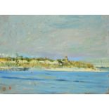 Tom Cotes (b.1941) British, A coastal shore scene, oil on board, initialed, 6" x 8", (unframed).