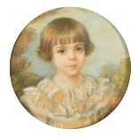 19th/20th Century, a portrait of a young child, pencil and pastel, indistinctly signed, 11.5"