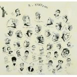 A Limited-edition nostalgia print, R v Kray & ORS, drawn by I.L 4/3/69, 21" x 21.75".