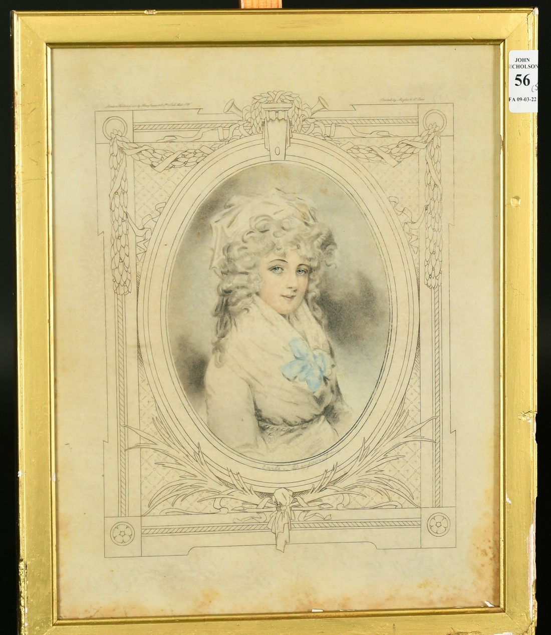 After John Downman (1750-1824) Five coloured lithographs, Portraits of ladies, published 1908 and - Image 2 of 6