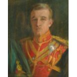 E. M. Kitchen, circa 1890, a pastel head and shoulders portrait of a military officer, signed and