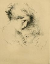 Arthur William Heintzelman (1891-1965) American, a scene of a mother and child in an embrace,