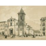 After Philippe Benoist, a group of five lithographs of Sicilian scenes, 13.5" x 10.5".