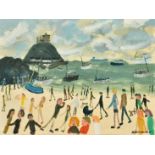 Robert Furneaux (20/21st Century), 'Study, St. Michaels Mount', oil on board, signed, inscribed