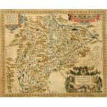 Marco Secznagel, 'Salisburgensis Iurisdictionis', hand coloured 17th Century map of the region of