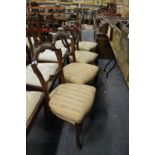 Two pairs of Victorian dining chairs.