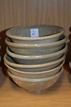Six Chinese earthenware bowls.