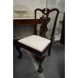 A Georgian mahogany dining chair.