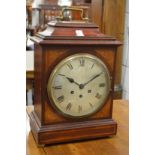 A George III style mahogany cased bracket clock.