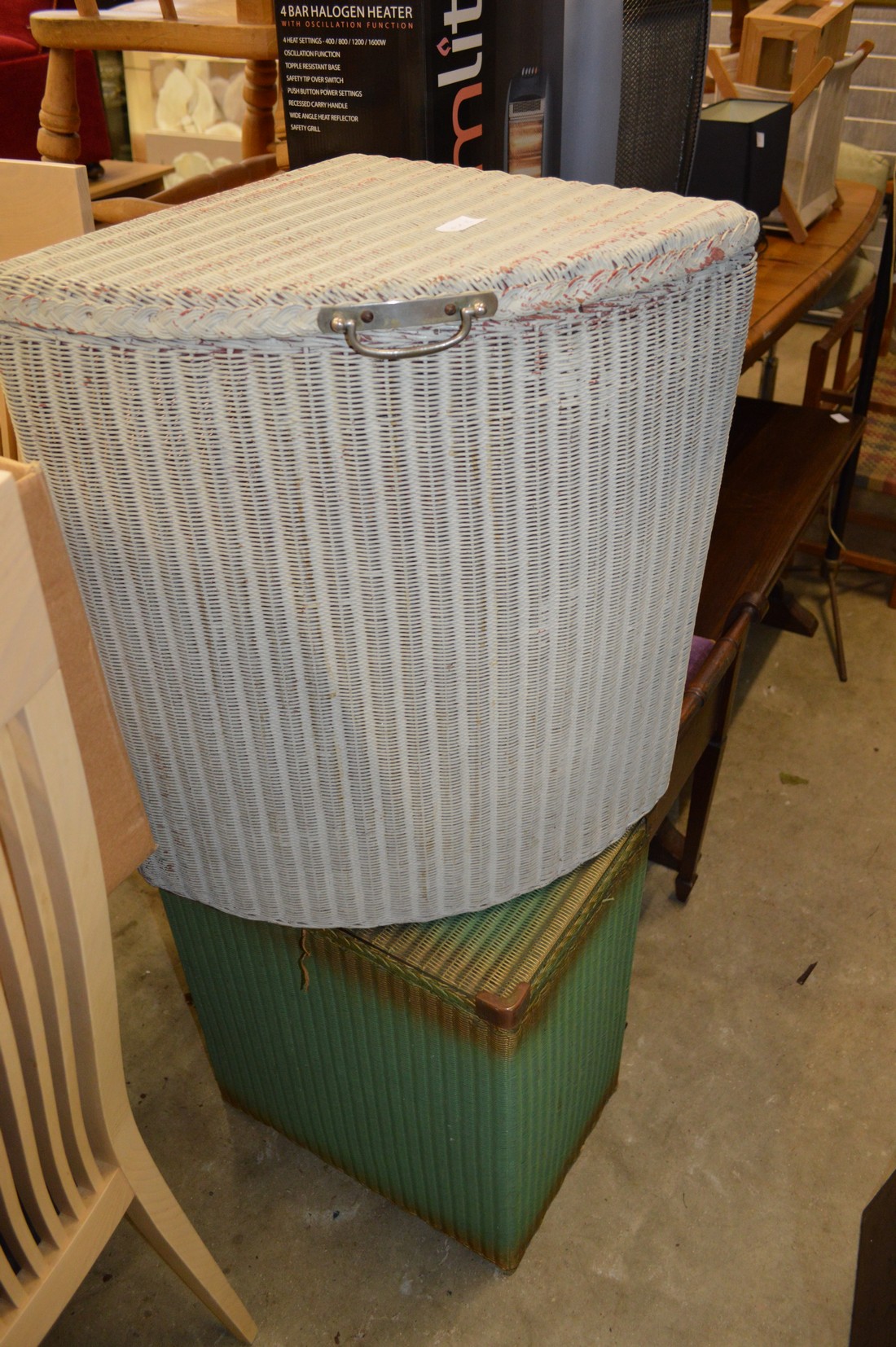 Household furniture to include Lloyd Loom linen baskets. - Image 5 of 5