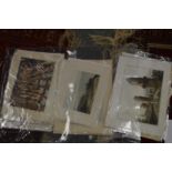 A quantity of unframed prints / engravings by or after William Daniell and others.