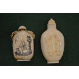 Two snuff bottles.