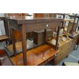 A 19th century mahogany rectangular foldover tea table.