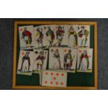 A rare collection of early playing cards, some part hand-coloured pictorial with erotic lithophane