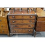 A 19th century mahogany four drawer chest.