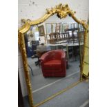 A good large 19th century gilt framed overmantle mirror.