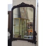 A mahogany overmantle mirror.