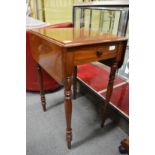 A Victorian mahogany drop flap occasional table.