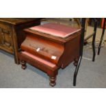 A Victorian mahogany step commode.