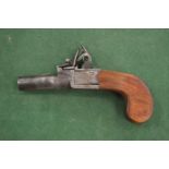 A small flintlock pocket pistol by Archer of London.