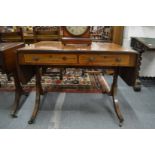 A Regency mahogany sofa table (split top).