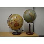 Two globes.