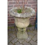 A good composite garden pedestal urn shaped planter.