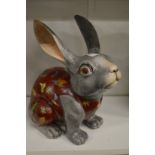 An amusing pottery model of a hare.