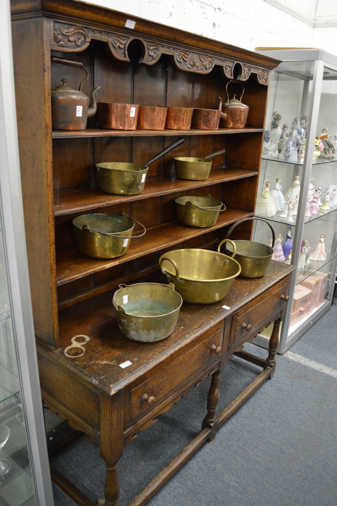 An oak dresser.