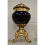 An ormolu and porcelain lamp base.