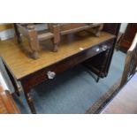 A Victorian mahogany side table.