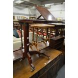 A 19th century mahogany bed table.