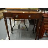 A small mahogany side table.