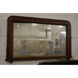 A Victorian mahogany overmantle mirror.