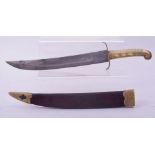 A EUROPEAN STYLE INDIAN DAGGER AND SCABBARD, 37.5cm long overall.