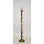 AN ISLAMIC METAL FLOOR STANDING LAMP, 156cm high.