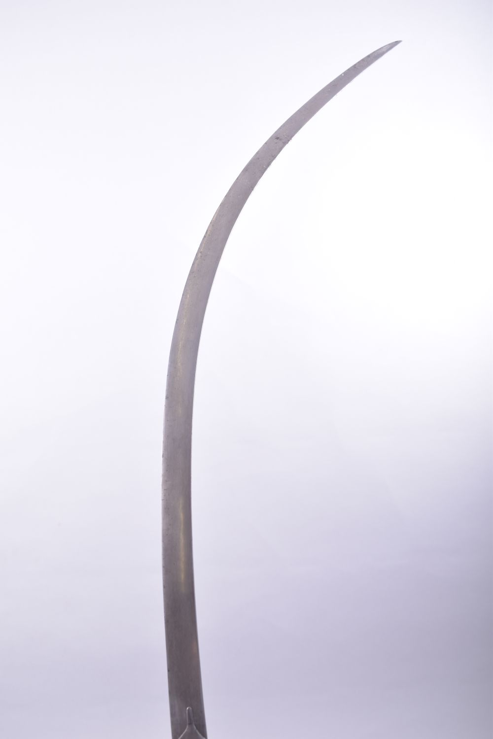 A FINE INDO PERSIAN SHAMSHIR SWORD with watered steel blade and cross guard, with bone handle, - Image 4 of 6