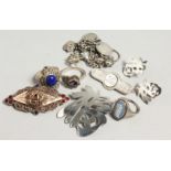 ASSORTED SILVER JEWELLERY