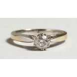 AN 18CT WHITE GOLD SINGLE STONE DIAMOND RING