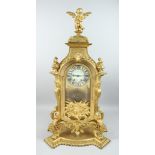 A SUPERB 19TH CENTURY FRENCH ORMOLU MANTLE CLOCK BY RAINGO, PARIS, the eight-day movement