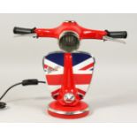 A UNION FLAG VESTA LAMP 13ins high.