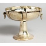 A PEDESTAL SILVER BON-BON DISH with ring handles. Birmingham, 1906.