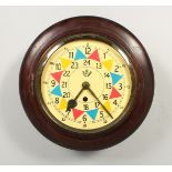 A REPLICA RAF FUSEE WALL CLOCK. 8ins diameter.