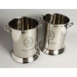 A PAIR OF LOUIS ROEDERER CIRCULAR ICE COOLERS