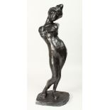 AFTER H. MATISSE (1869 - 1954) FRENCH. BRONZE STANDING NUDE "MADELEINE". Signed, 22ins high.