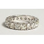 A GOOD 18CT WHITE GOLD DIAMOND SET ETERNITY RING