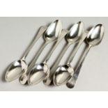 A SET OF SIX EARLY GEORGIAN LARGE TEASPOONS London, 1774.