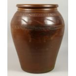 A LARGE SALT GLAZE POT 19ins